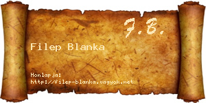 Filep Blanka névjegykártya